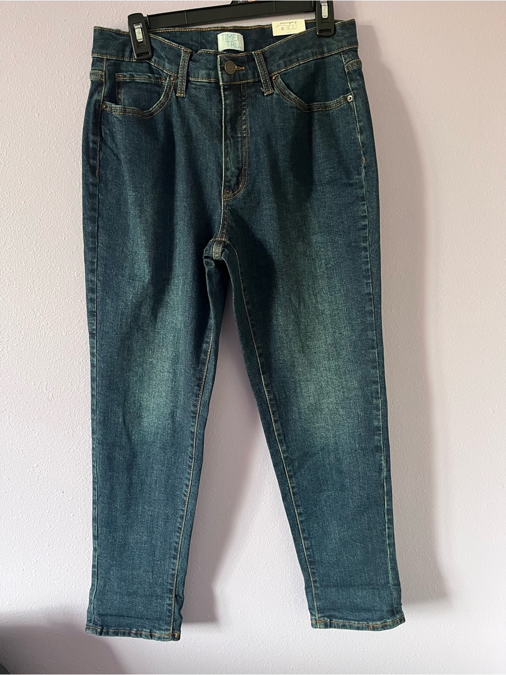 Time and Tru Men's Slim Jeans in Dark Blue